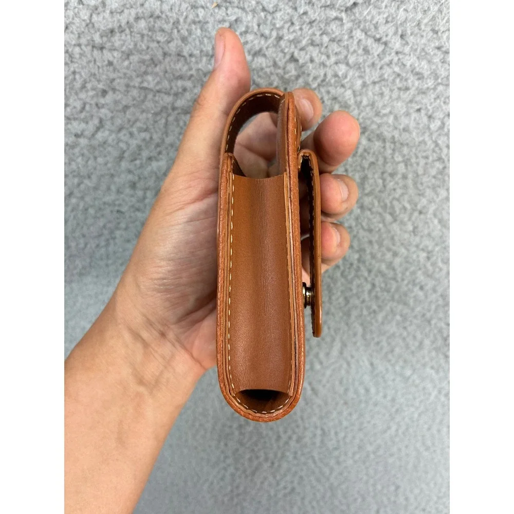 Dooney & Bourke Pebbled Cell Phone Holster Pouch Case Womens OS Brown Vintage